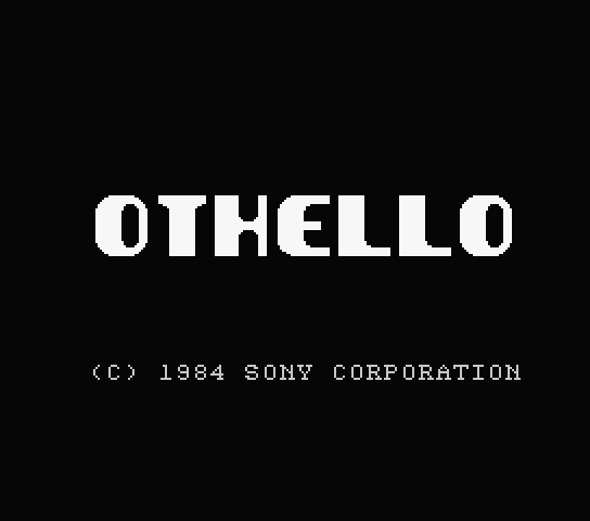 Computer Othello title screen for MSX